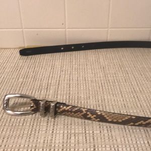 Brighton snake skin leather belt ladies large